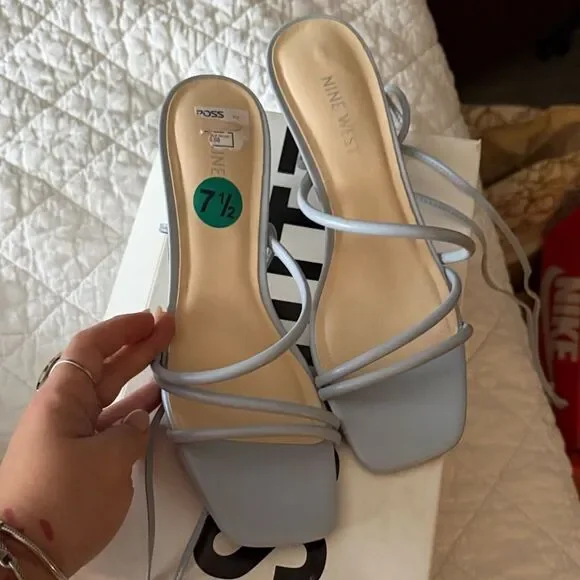 Nine West Women's Blue Strappy Sandals - Picture 1 of 4